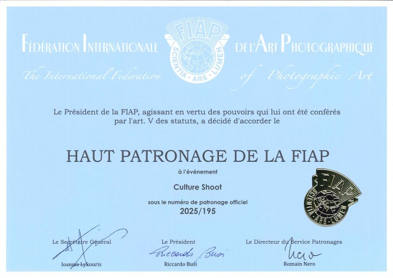 Culture Shoot 2025/195 FIAP CERTIFICATE